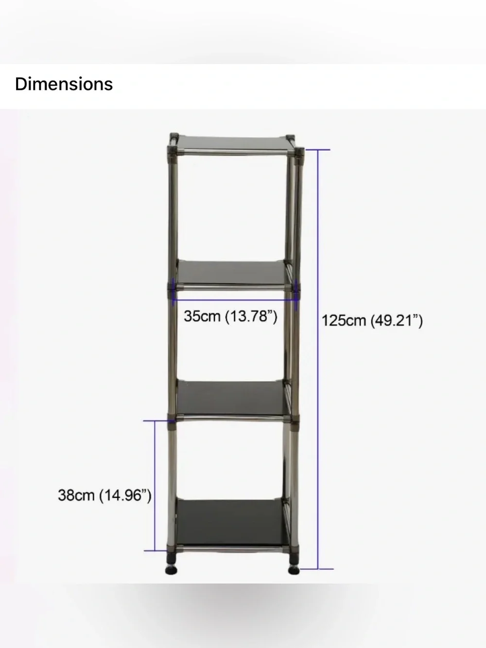 Modern Industrial Chrome Stainless Steel Storage Shelf + Optional Castor Wheels